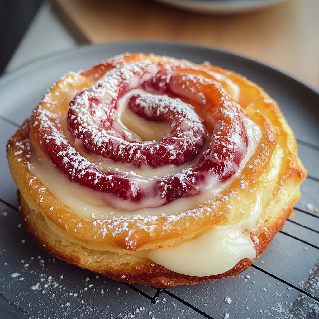 Sugar Raspberry Danish Bun