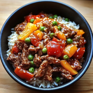 beef and pepper rice bowl