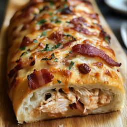 Chicken Bacon Ranch Stromboli
