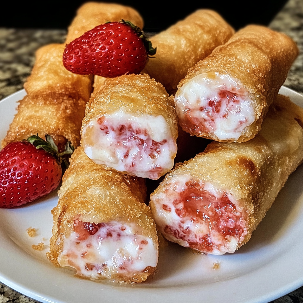 Strawberry Cheesecake Eggroll Bites Recipe