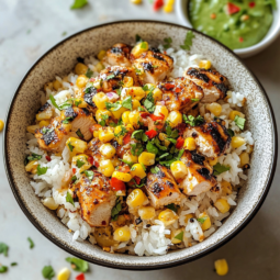 Street Corn Chicken Rice Bowl