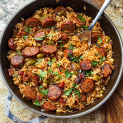 Cajun Sausage and Rice Skillet – Easy One-Pan Meal