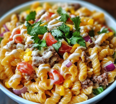 Creamy Ranch Taco Pasta Salad – Easy, Flavor-Packed Summer Side Dish