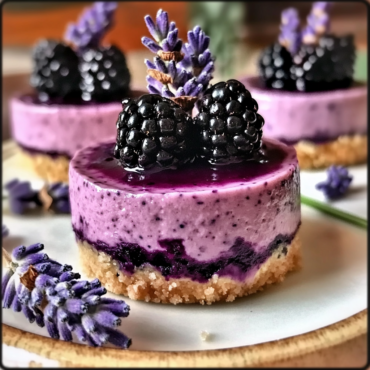 Blackberry Lavender Cheesecakes Recipe – Floral, Fruity & Irresistible