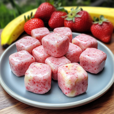 Strawberry Banana Smoothie Bites for Dogs | Healthy & Refreshing Dog Treats