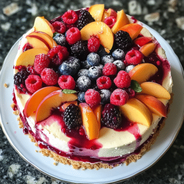 No-Bake Summer Berry & Peach Cheesecake | Easy Recipe Guide