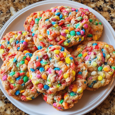 Fruity Pebbles Cookies – Soft, Chewy, and Colorful Cereal Treats