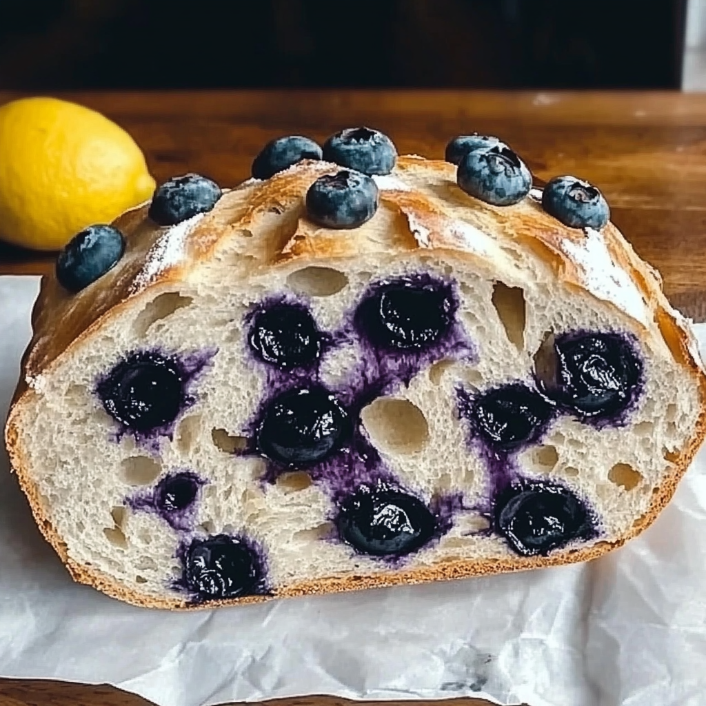 Blueberry Lemon Sourdough Bread Recipe | Bright, Fruity & Tangy Artisan Loaf