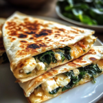 Crispy Spinach and Feta Quesadillas – Easy, Healthy Mediterranean Recipe