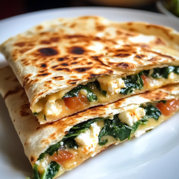 Crispy Spinach and Feta Quesadillas – Easy, Healthy Mediterranean Recipe