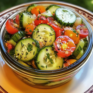 Marinated Cucumbers, Onions, and Tomatoes Recipe – Fresh, Tangy & Easy Salad