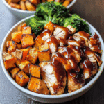 BBQ Chicken & Roasted Sweet Potato Bowls | Easy Meal Prep Recipe