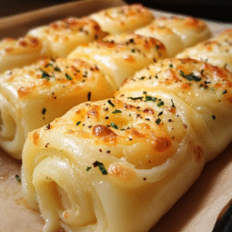 Cheesy Garlic Butter Rollups – Easy Crescent Dough Appetizer Recipe