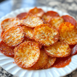 Crispy Keto Pepperoni Cheese Crisps – Easy 2-Ingredient Low-Carb Snack Recipe