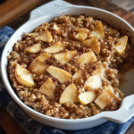 Amish Style Apple and Cinnamon Baked Oatmeal | Cozy, Healthy Breakfast Recipe