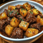 Slow Cooker Garlic Butter Beef Bites & Potatoes – Easy, Tender & Flavorful Dinner Recipe