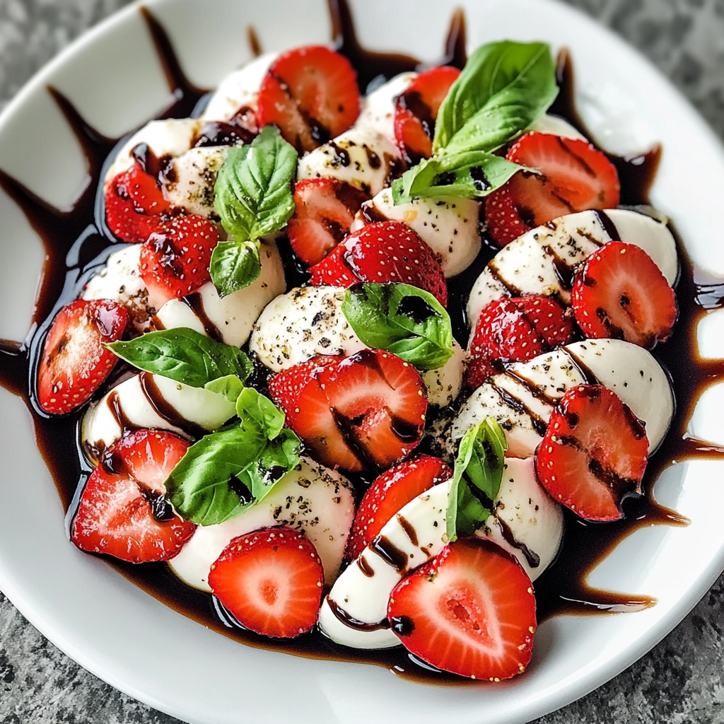 Balsamic Strawberry Caprese Salad – Sweet & Savory Summer Twist