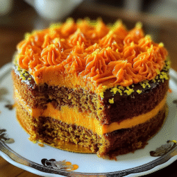 Authentic Brazilian Carrot Cake (Bolo de Cenoura) with Chocolate Glaze