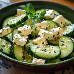 Cucumber Feta Salad Recipe – Fresh, Crunchy & Mediterranean-Inspired
