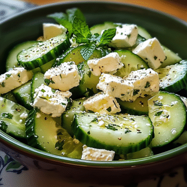 Cucumber Feta Salad Recipe – Fresh, Crunchy & Mediterranean-Inspired