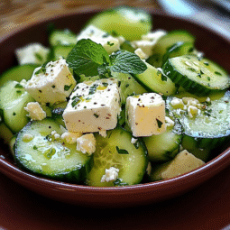 Cucumber Feta Salad Recipe – Fresh, Crunchy & Mediterranean-Inspired