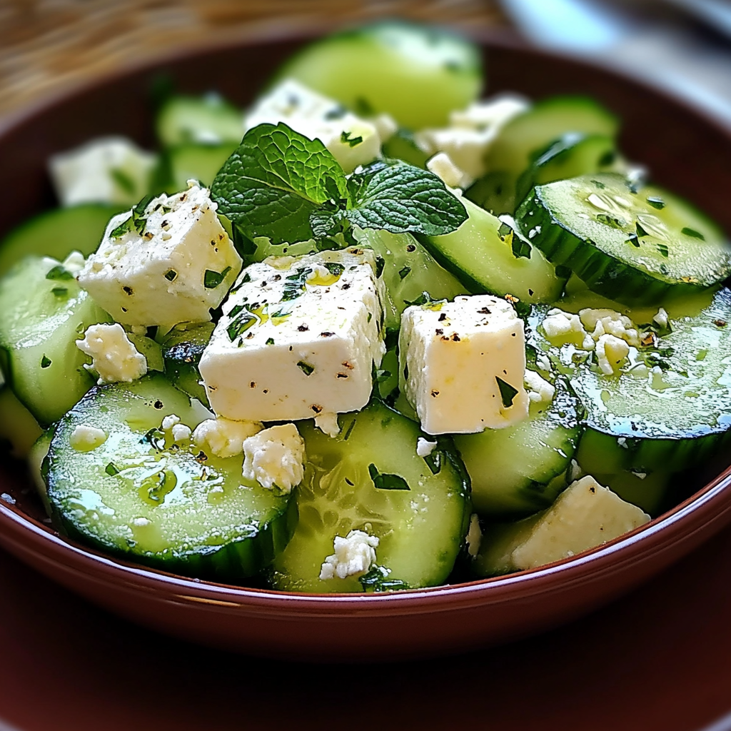 Cucumber Feta Salad Recipe – Fresh, Crunchy & Mediterranean-Inspired