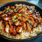 Easy One-Skillet Honey BBQ Chicken Rice – Sweet, Smoky & Family-Friendly