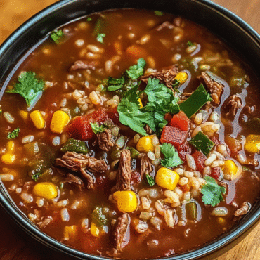 Hearty Mexican Beef and Rice Soup | Easy One-Pot Dinner Recipe