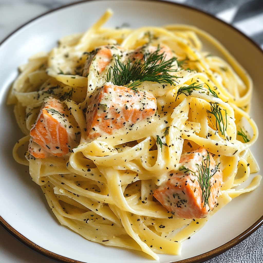 Creamy Lemon Dill Salmon Pasta Recipe – Easy 30-Minute Dinner
