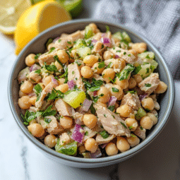 Tuna Garbanzo Bean Salad – High Protein, Healthy, and Easy Recipe