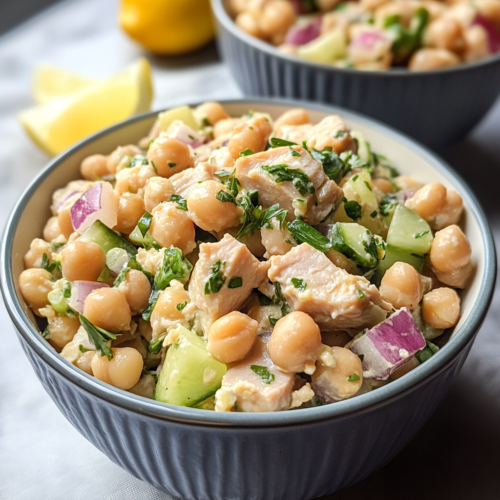 Tuna Garbanzo Bean Salad – High Protein, Healthy, and Easy Recipe