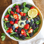 Superfood Berry Salad with Creamy Lemon Herb Dressing (Healthy + Easy Recipe)