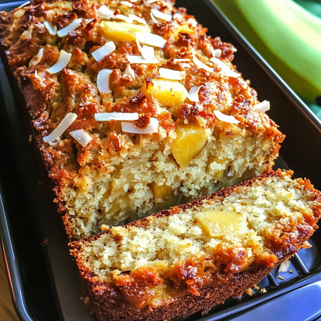 Coconut Pineapple Banana Bread Recipe β Moist, Tropical & Easy to Make