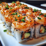 Spicy Shrimp Sushi Stacks – Easy No-Roll Sushi with Avocado & Cucumber