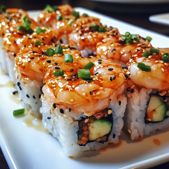 Spicy Shrimp Sushi Stacks – Easy No-Roll Sushi with Avocado & Cucumber