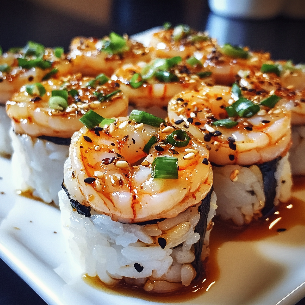 Spicy Shrimp Sushi Stacks – Easy No-Roll Sushi with Avocado & Cucumber