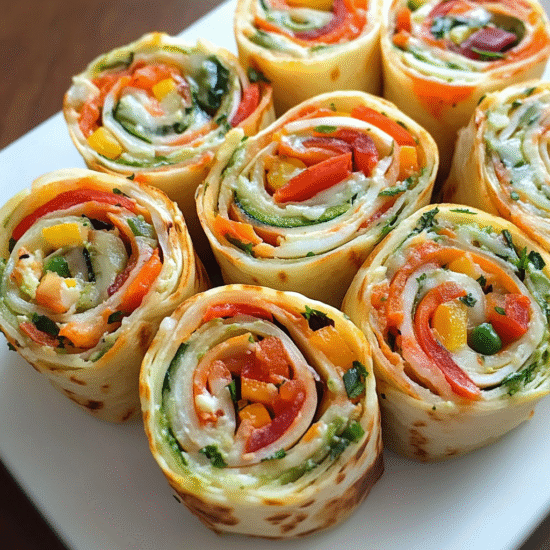 Vegetable Tortilla Roll Ups: Easy, Colorful, and Customizable Party Appetizer