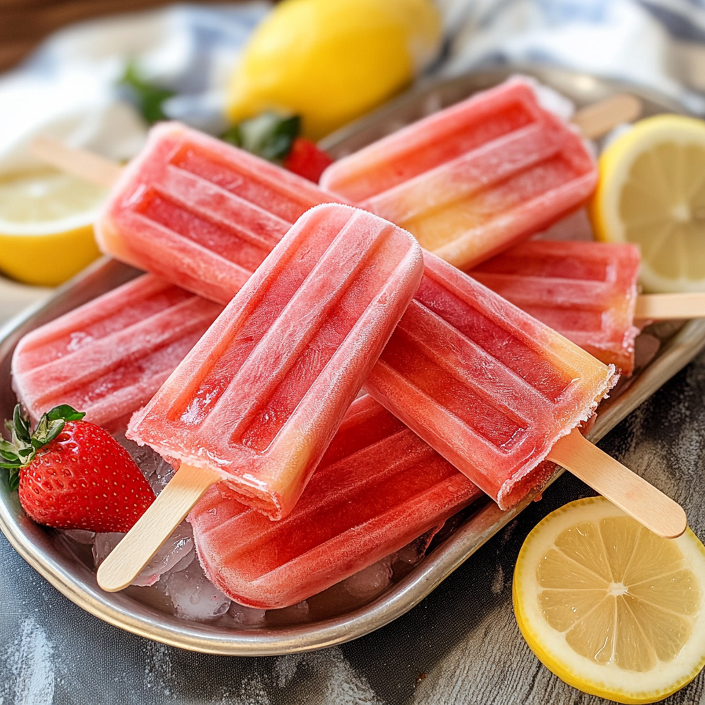 Strawberry Lemonade Popsicles – Healthy Summer Treat Recipe