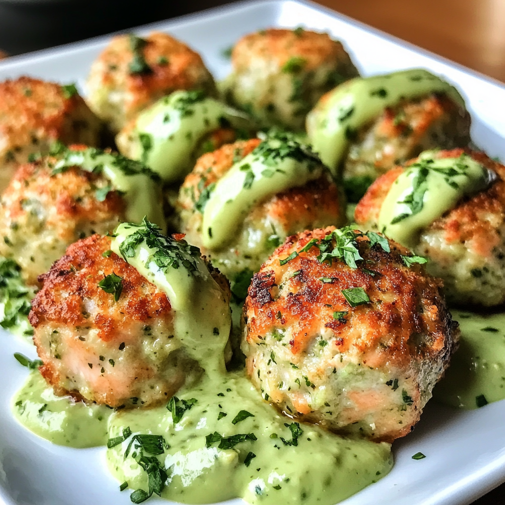 Baked Salmon Meatballs with Avocado Sauce: A Nutritious and Delicious Recipe