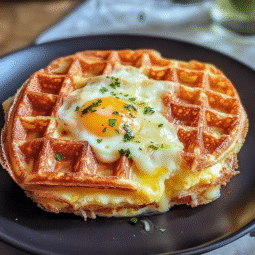 Egg & Cheese Chaffle Recipe (Crispy, Low-Carb, 2-Ingredient Keto Breakfast)