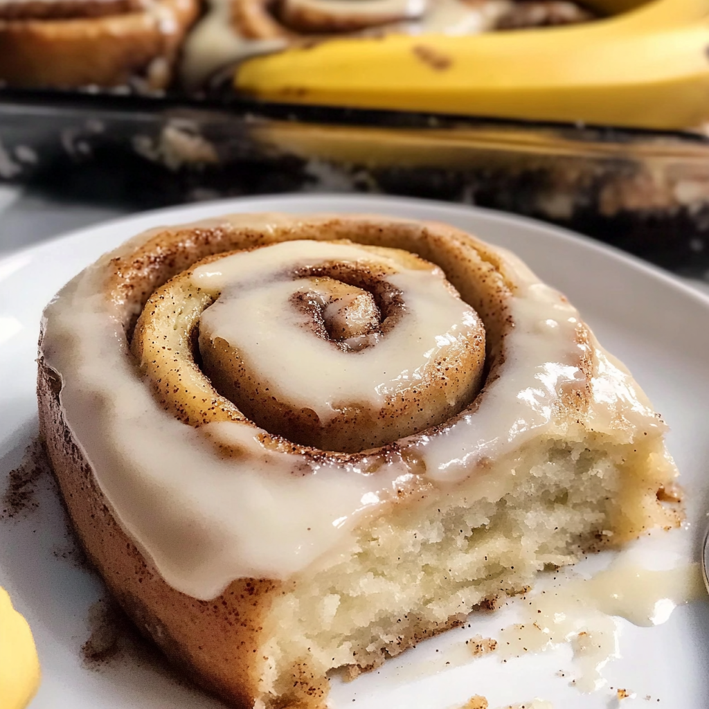 Banana Bread Cinnamon Rolls with Cream Cheese Frosting – Moist, Gooey & Easy