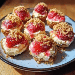 Strawberry Cheesecake Crunch Bites – Easy No-Bake Dessert Recipe