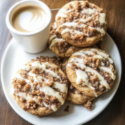 Coffee Cake Cookies Recipe – Soft, Cinnamon-Streusel Cookies with Glaze