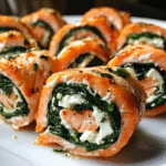 Spinach & Feta Stuffed Salmon Pinwheels (Easy + Keto Friendly Recipe)