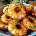 Rum-Soaked Pineapple Rings Recipe – Crispy, Boozy & Tropical Dessert