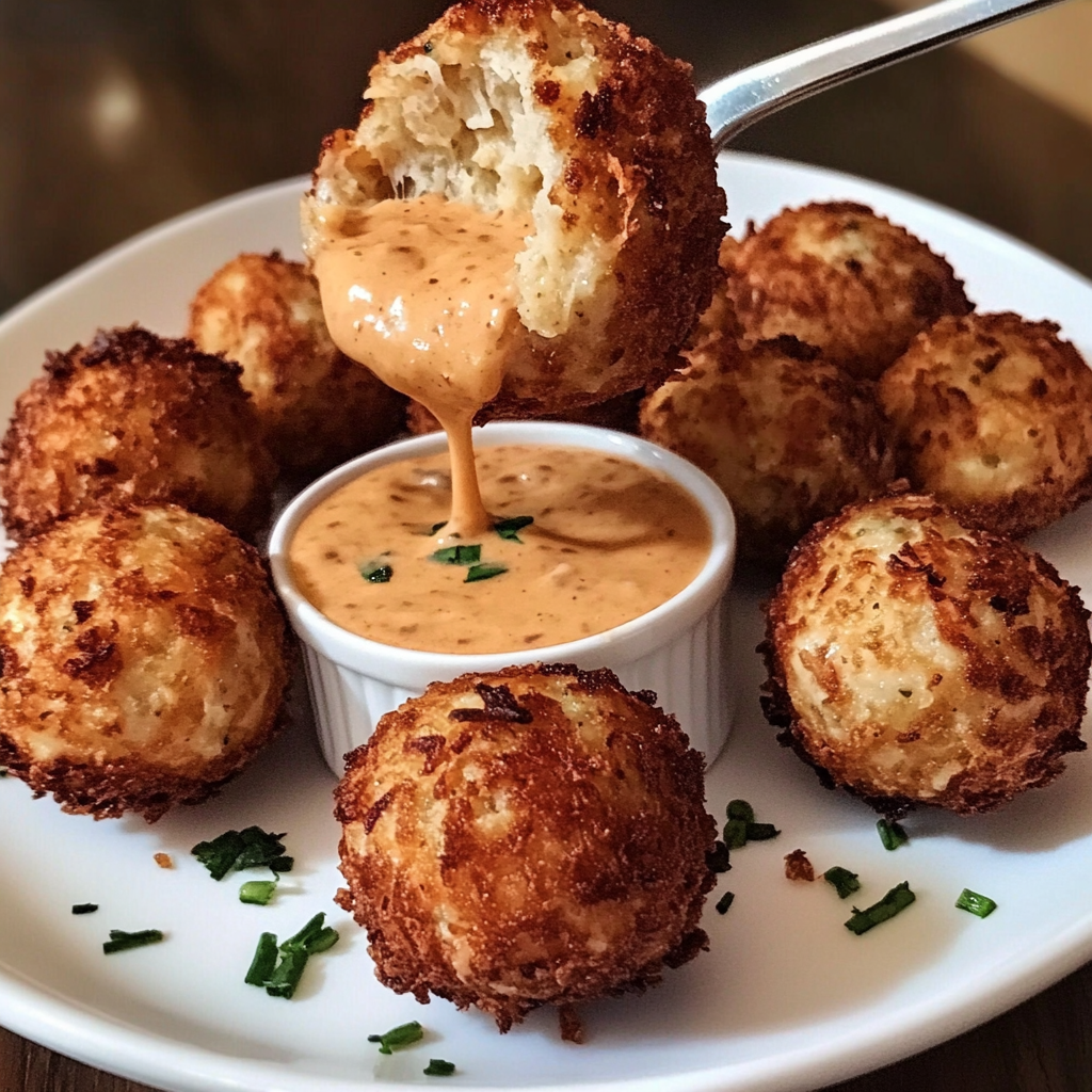 Reuben Balls with Spicy Thousand Island Dipping Sauce – Easy Party Appetizer Recipe