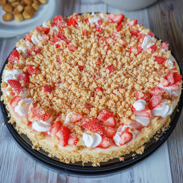 No-Bake Strawberry Crunch Cheesecake – Easy, Creamy & Delicious Dessert Recipe