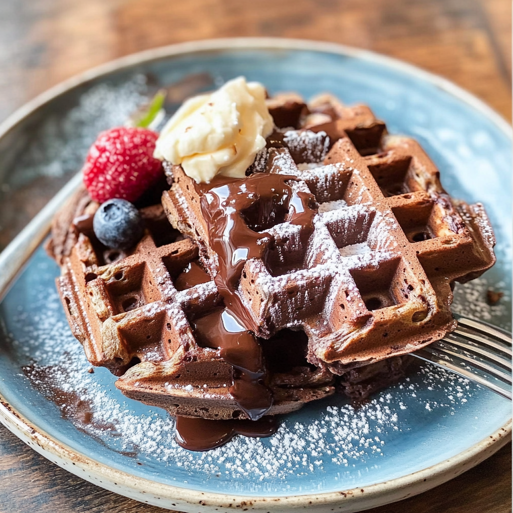 Brownie Waffles Recipe – Fudgy, Crispy & Easy Dessert or Brunch Treat