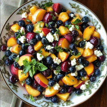 Blueberry Peach Feta Salad – Fresh, Sweet, and Savory Summer Salad Recipe