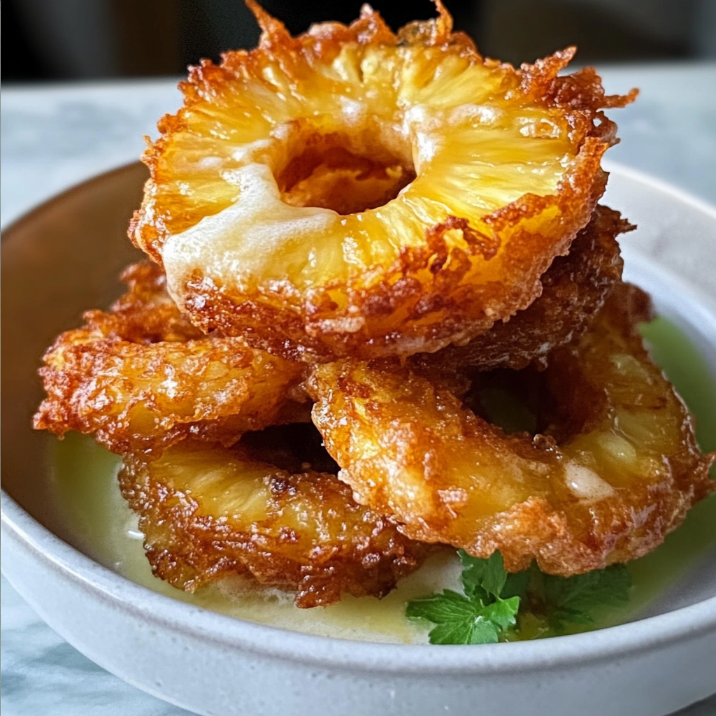 Rum-Soaked Fried Pineapple Recipe – Crispy, Boozy & Tropical Dessert